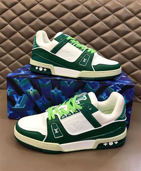 louis vuitton sneaker green|Louis Vuitton sneakers men green.